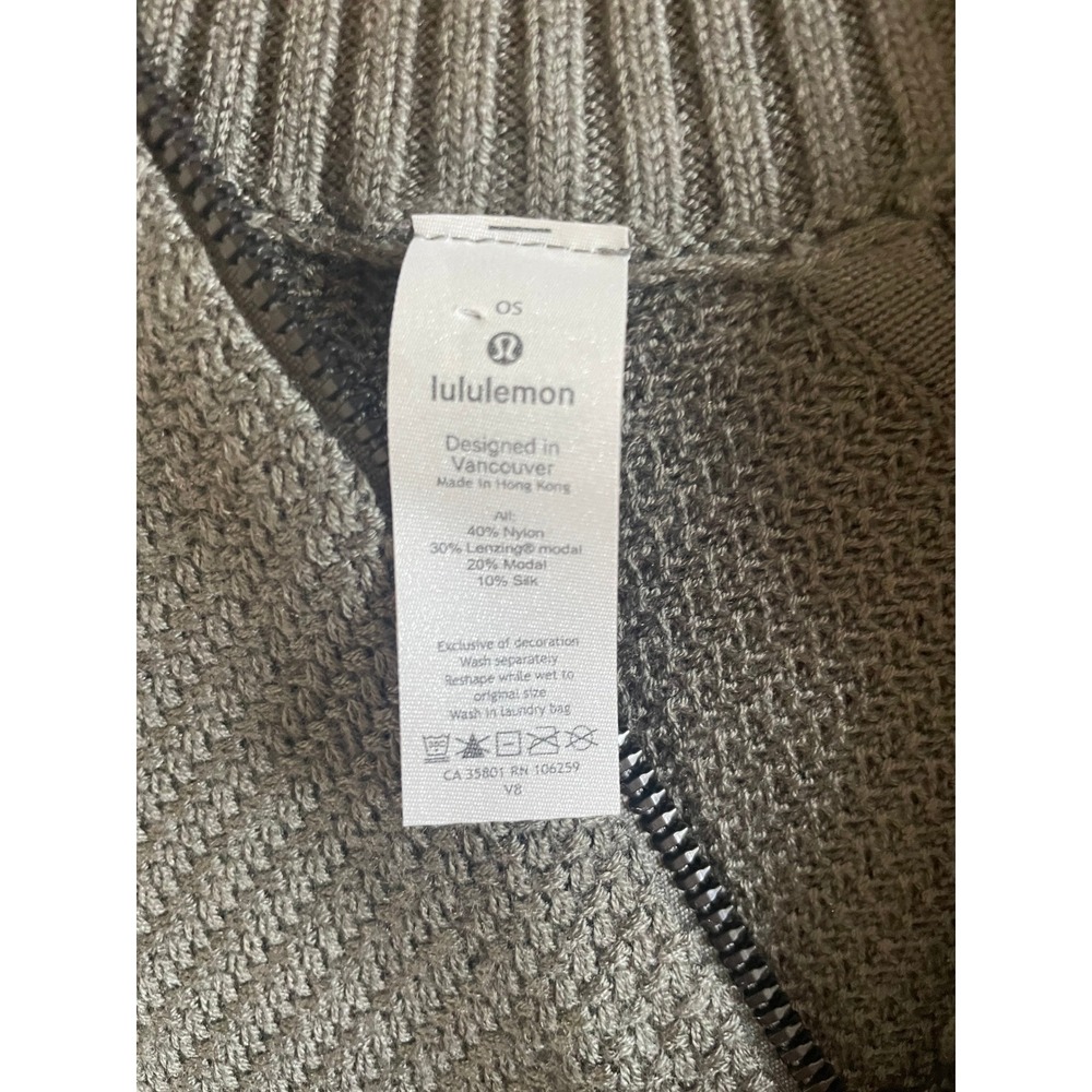 Lululemon Softer Still Wrap Womens One Size Zip Up Nylon Cardigan Kimono Sweater - Picture 3 of 5